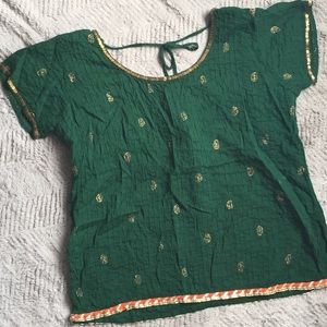 Gorgeous Emerald and Gold Top